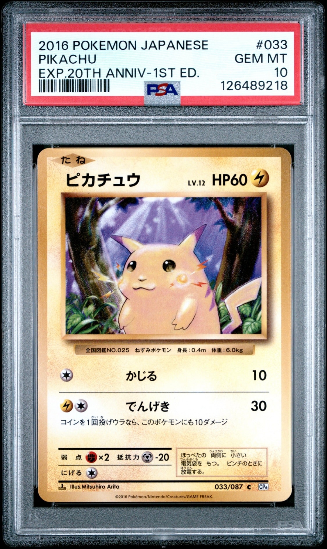 ピカチュウ C :1ED [CP6 033/087](コンセプトパック「ポケットモンスターカードゲーム 拡張パック 20th Anniversary」)