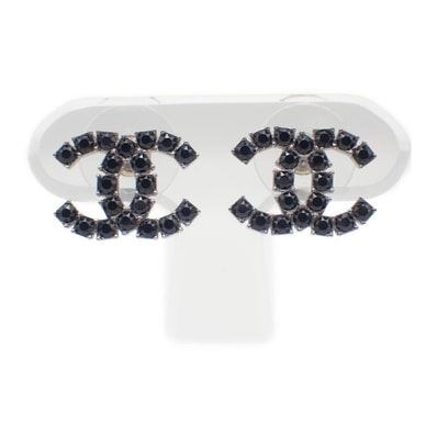 シャネル CHANEL ココマークピアス メタル ブラック【中古】【ABランク】