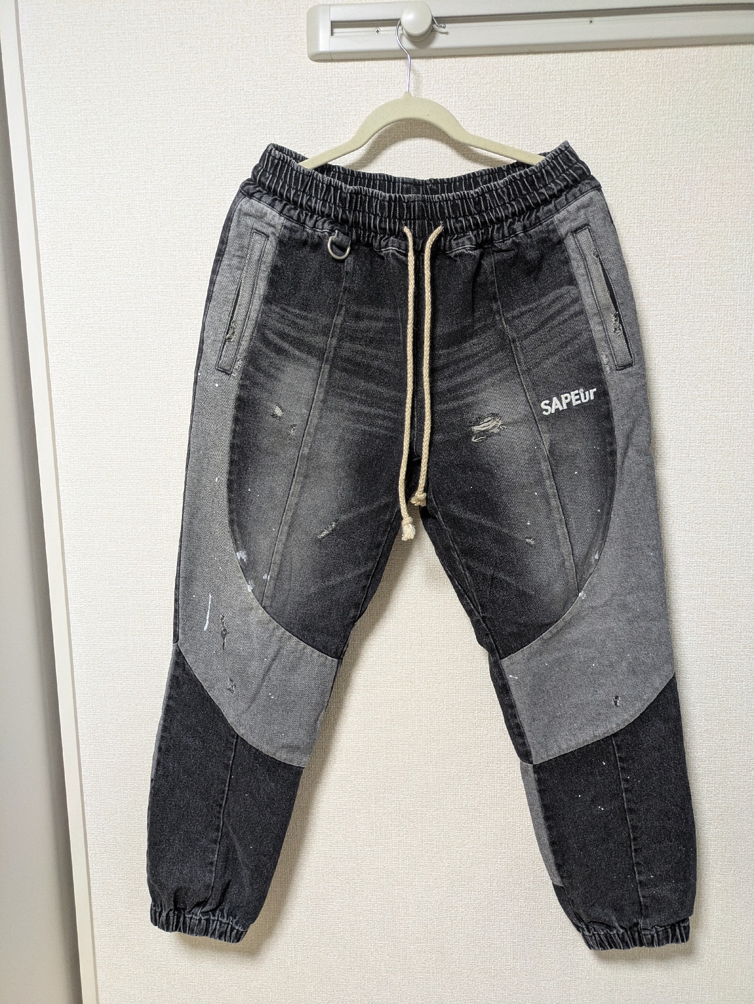 SAPEur Vinage Denim Track Pant A0021-179 "Black"