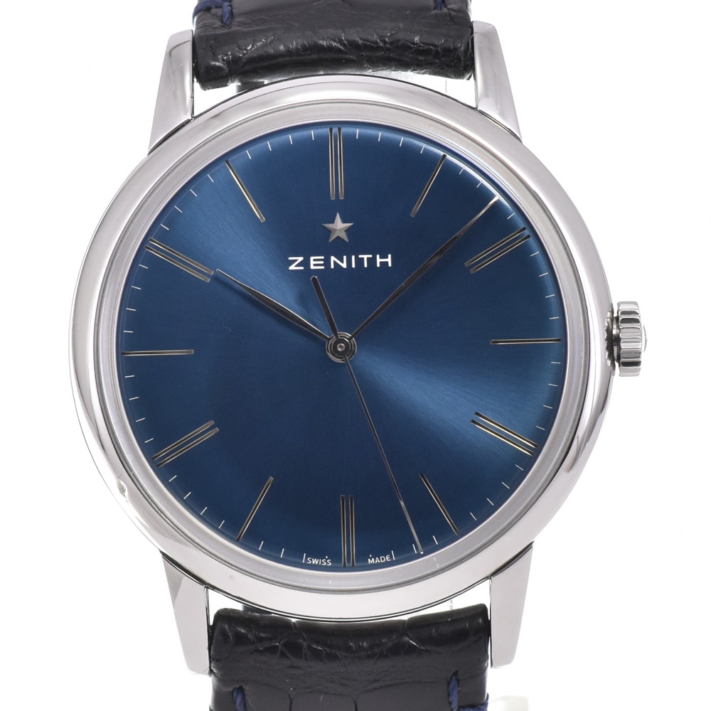 値下 ゼニス ZENITH 03.2290.679/51.C700 エリート クラシック 自動巻き メンズ 美品 箱・保証書付き N#145299