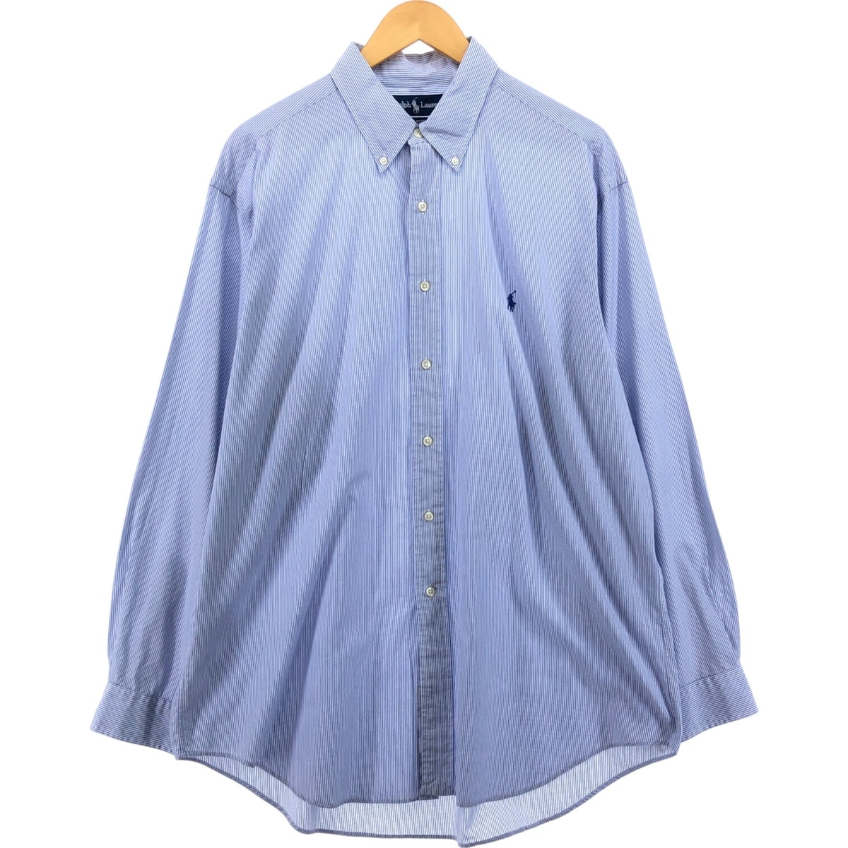 古着 ラルフローレン Ralph Lauren YARMOUTH 長袖 ボタンダウンストライプシャツ メンズXL相当/eaa473752