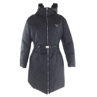 未使用品 プラダ ダウンコート ブラック レディース 42 292077