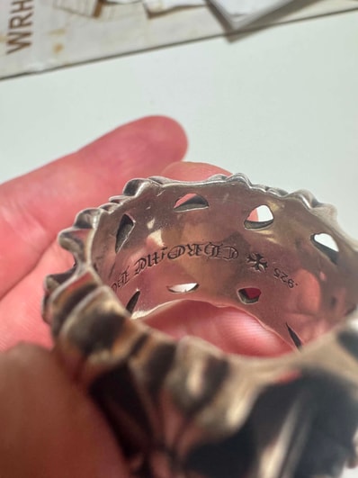 Chrome Hearts Square Cemetery Cross Ring "Silver"