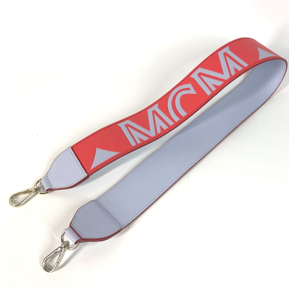 エムシーエム MCM ロゴ ショルダーストラップ レザー レッド 未使用