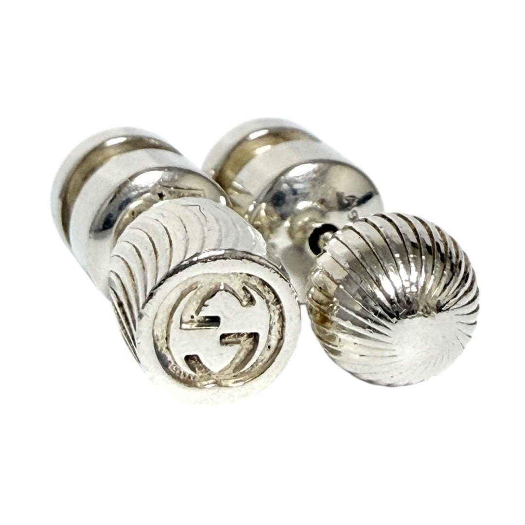 グッチ メンズ レディース スタッド ピアス アシンメトリー シルバー 925