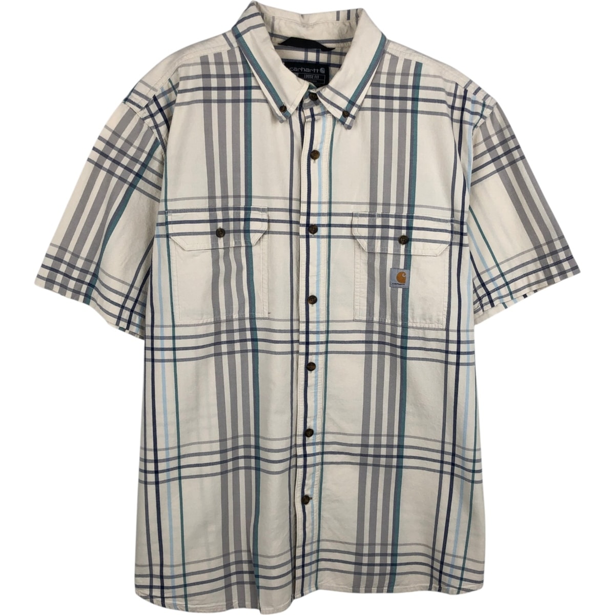 古着 カーハート Carhartt Loose Fit 半袖 ワークシャツ メンズXL相当/eaa477531