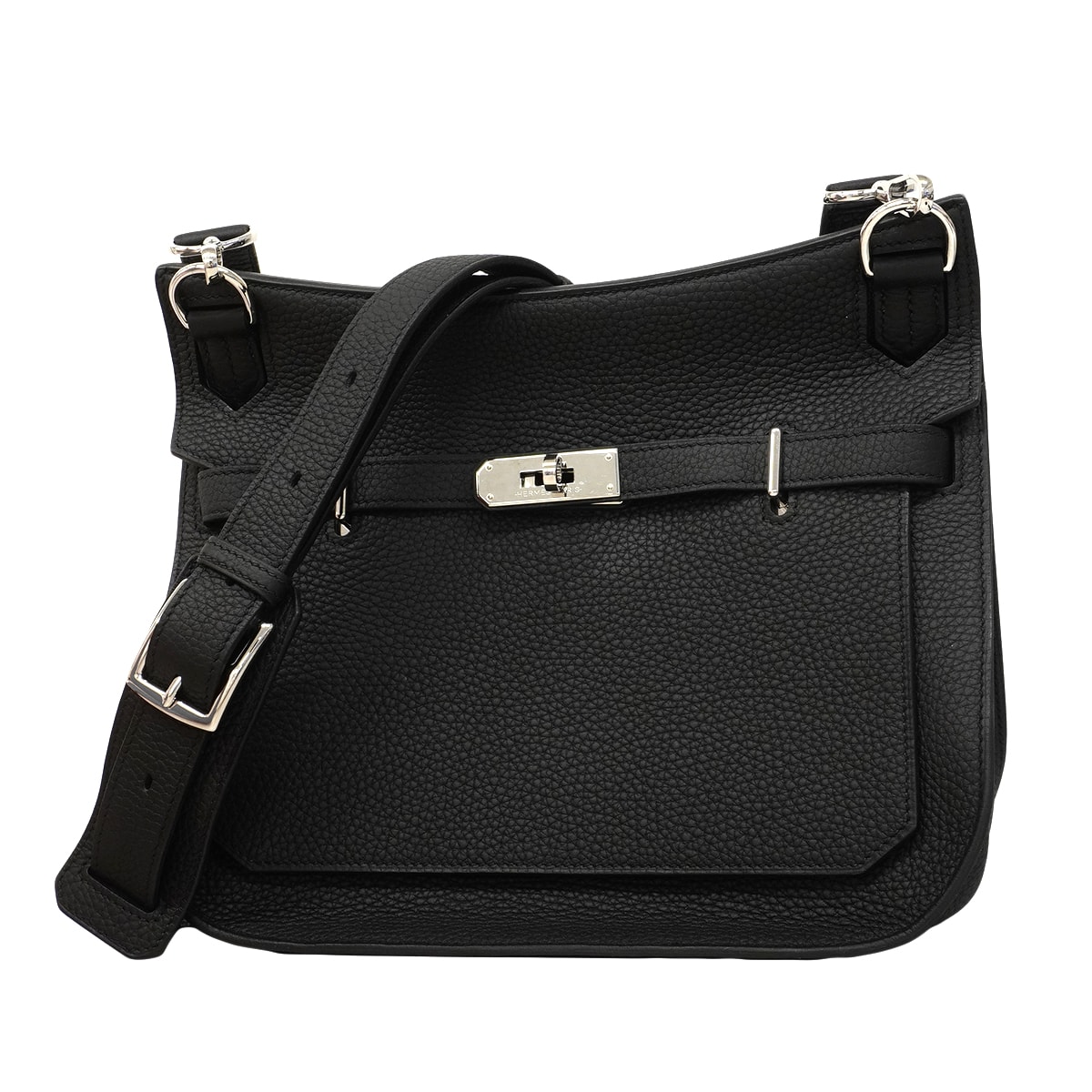 【6fa1276】エルメス ショルダーバッグ ジプシエール28 トリヨンクレマンス ブラック シルバー金具 Z刻印【中古】レディース