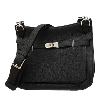 【6fa1276】エルメス ショルダーバッグ ジプシエール28 トリヨンクレマンス ブラック シルバー金具 Z刻印【中古】レディース