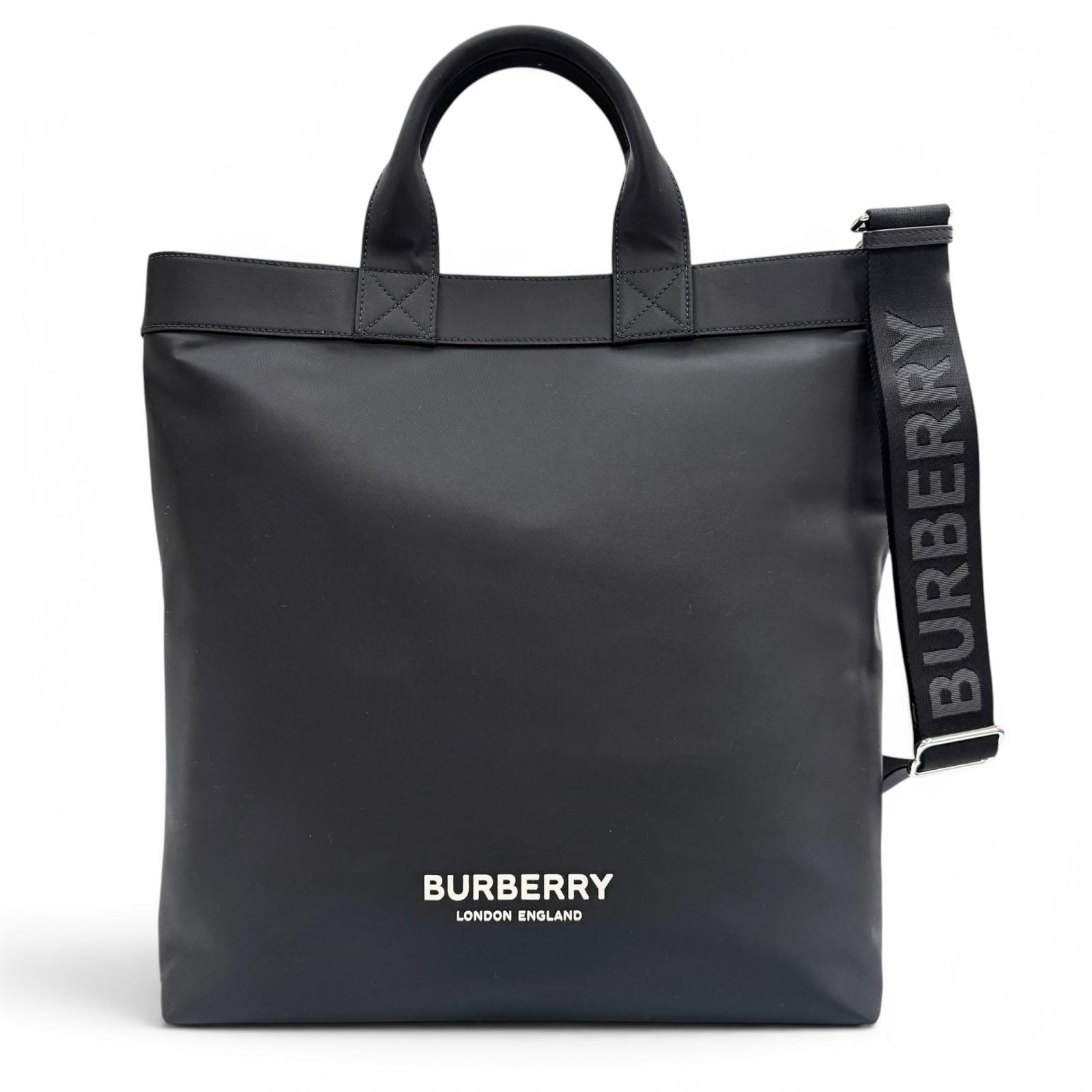 美品 バーバリー トートバッグ アーティ ブラック メンズ 8063497