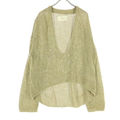 TODAYFUL トゥデイフル 長袖 Vネック リネン混 コットン ニット F ベージュ