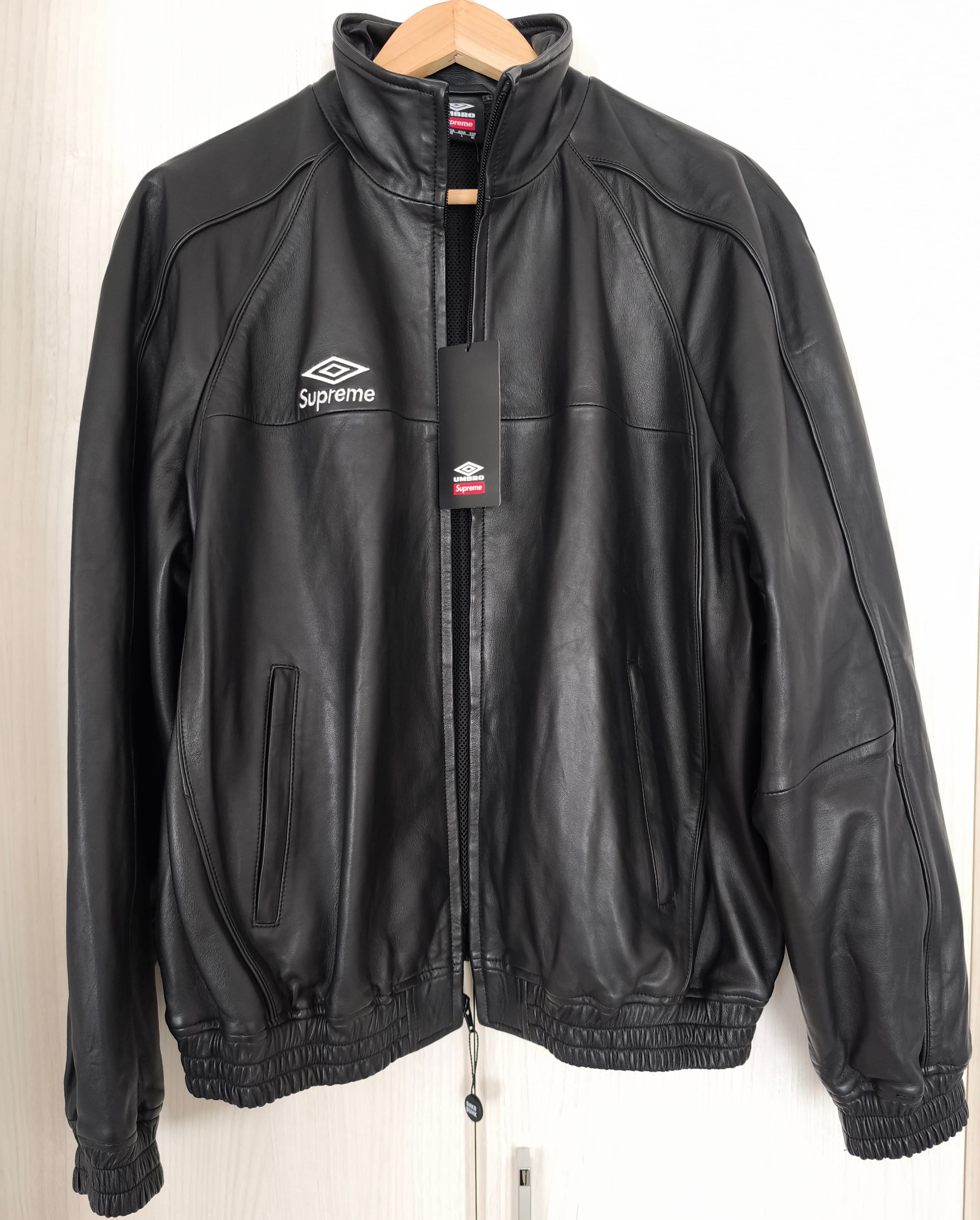 Supreme x Umbro Leather Track Jacket "Black"