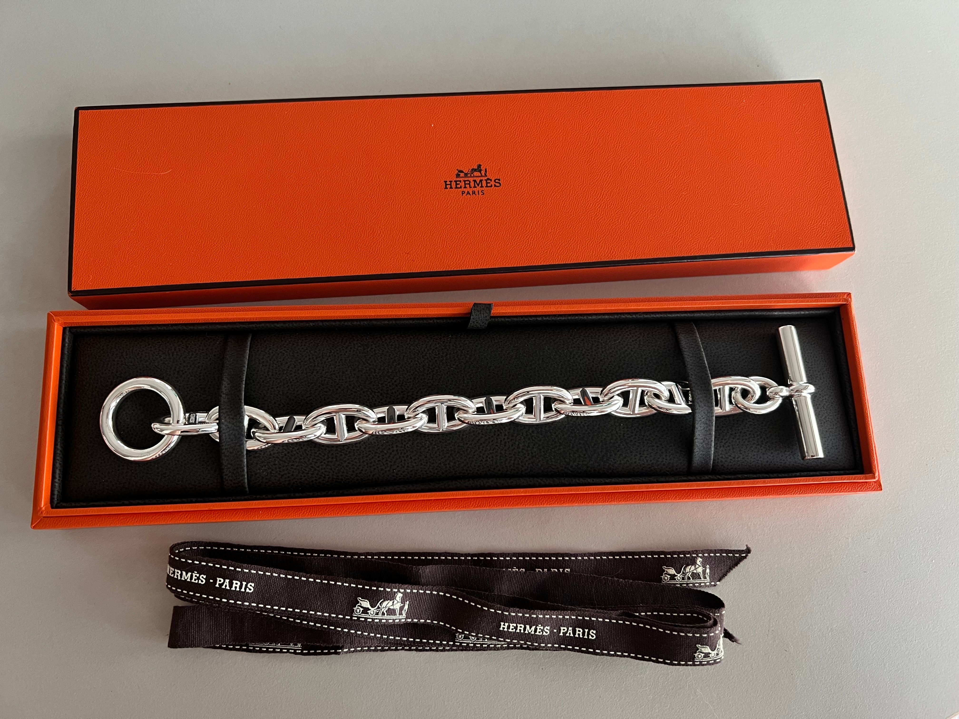 Hermes Chaine D'ancre TGM Bracelet "Silver"