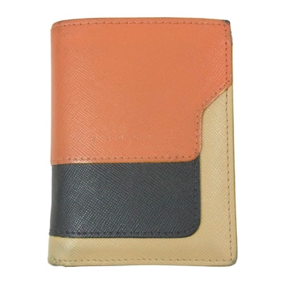 MARNI マルニ 財布 19AW PFMOQ14U13 バイフォールドウォレット レザー 財布 サイフ ブラウン系【中古】