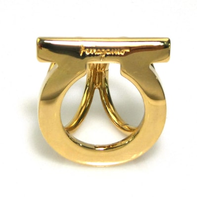 サルヴァトーレフェラガモ Salvatore Ferragamo スカーフリング ガンチーニ メタル ゴールド レディース【中古】 e61124