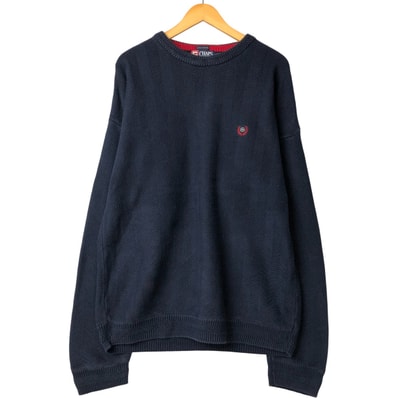 古着 ラルフローレン Ralph Lauren CHAPS チャップス ヘリンボーン コットンニットセーター メンズXL相当/eaa587396