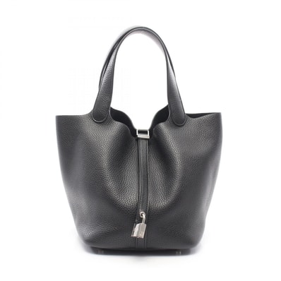 エルメス HERMES ピコタンロックMM ハンドバッグ バッグ レザー トリヨンクレマンス トリヨンクレマンス Y刻印(2020年製造) レディース ブラック系 【中古】
