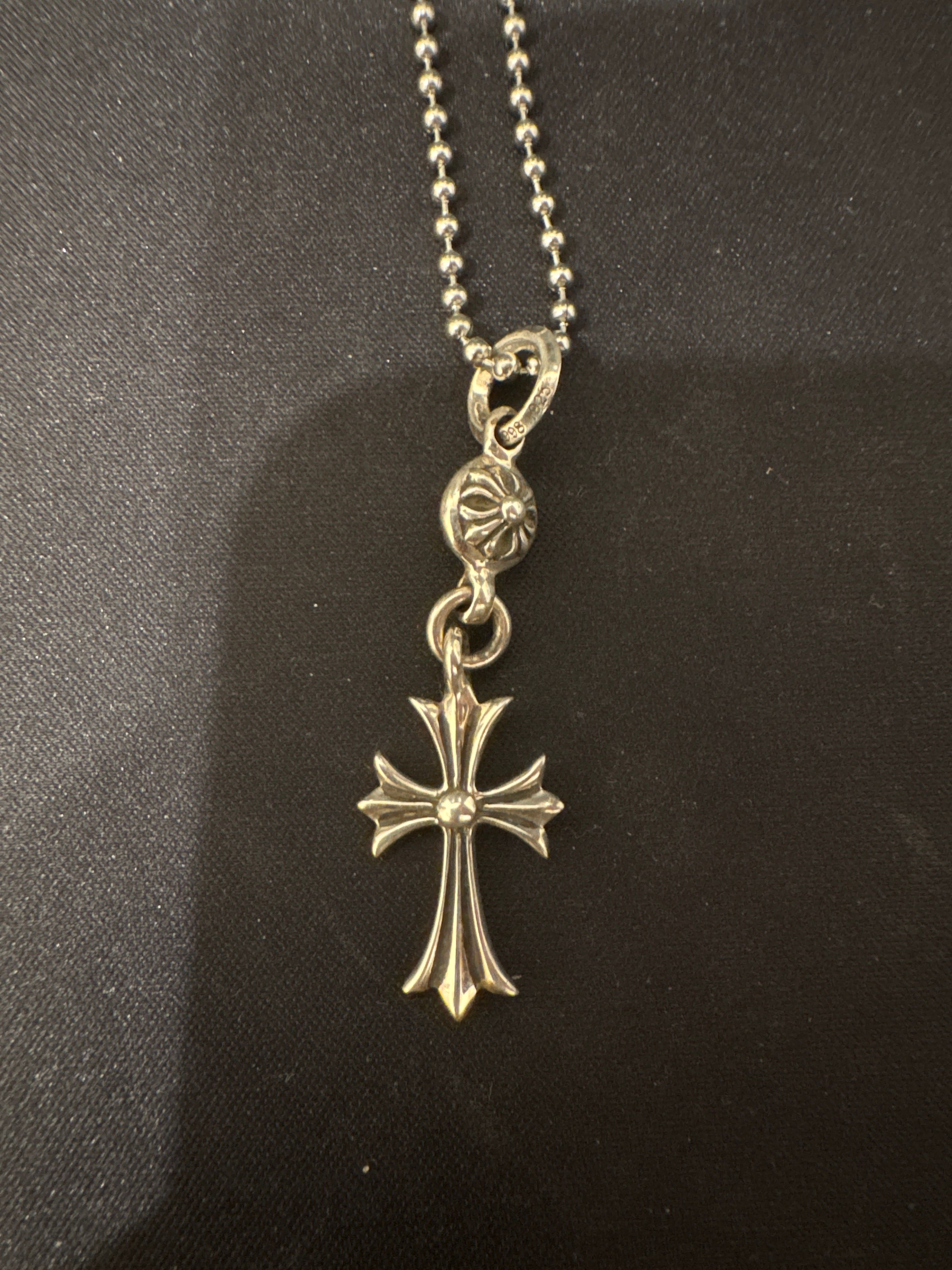 Chrome Hearts 1 Ball Tiny CH Cross Charm "Silver"
