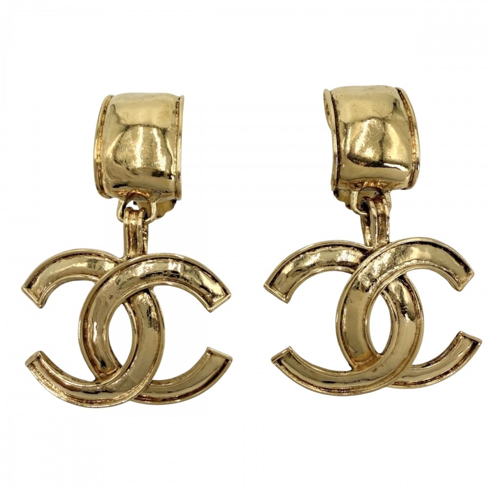 CHANEL シャネル イヤリング ココマーク アクセサリー ヴィンテージ スイング GP 94P ゴールド レディース 約33.4g 1994年【中古品】