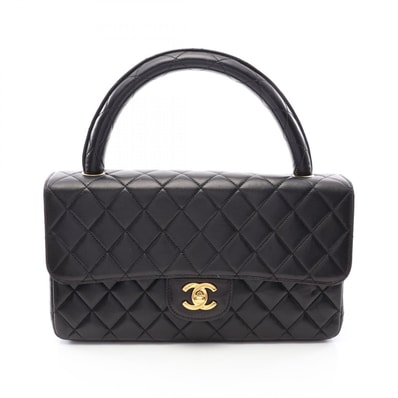 シャネル CHANEL マトラッセ 親子バッグ ハンドバッグ バッグ ラムスキン(羊革) レディース ブラック系 【中古】