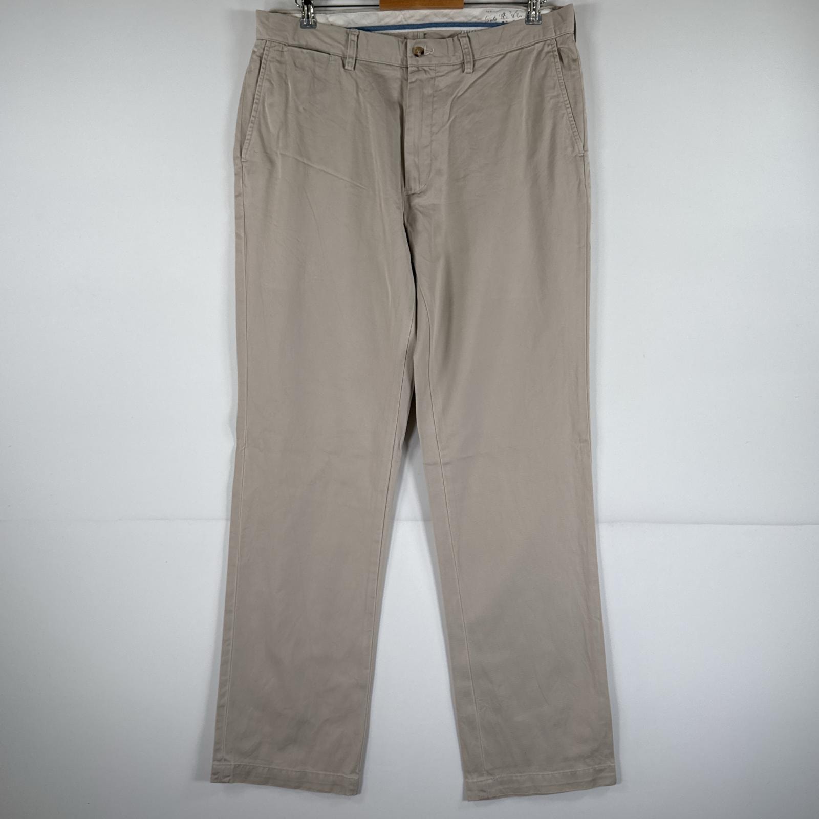 古着 ポロバイラルフローレン Polo by Ralph Lauren チノパンツ ポロチノ ワンポイント スラックス 大きいサイズ w36 L34 ベージュ メンズ