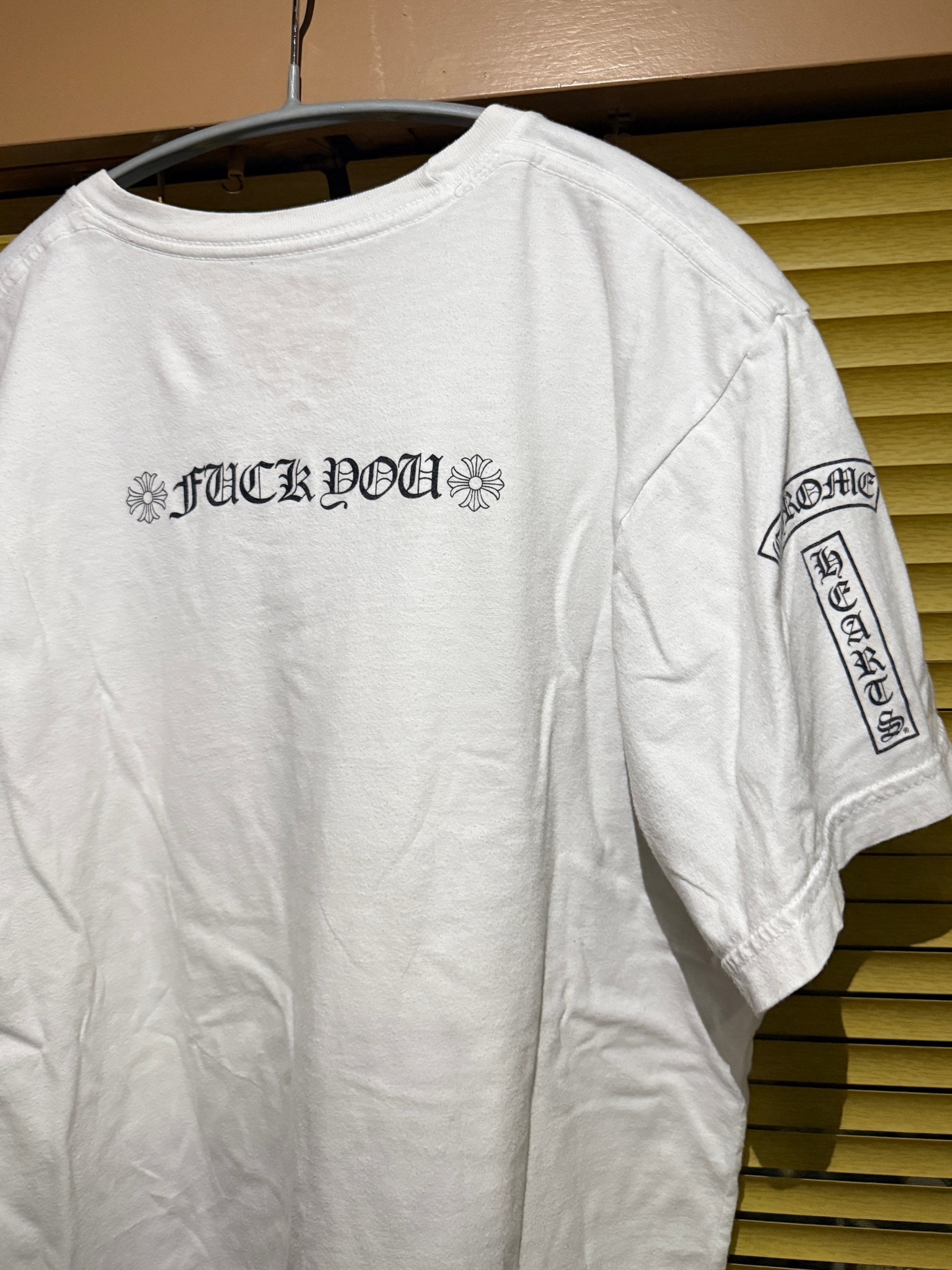Chrome Hearts Fuck You Back Logo Pocket T-Shirt "White"