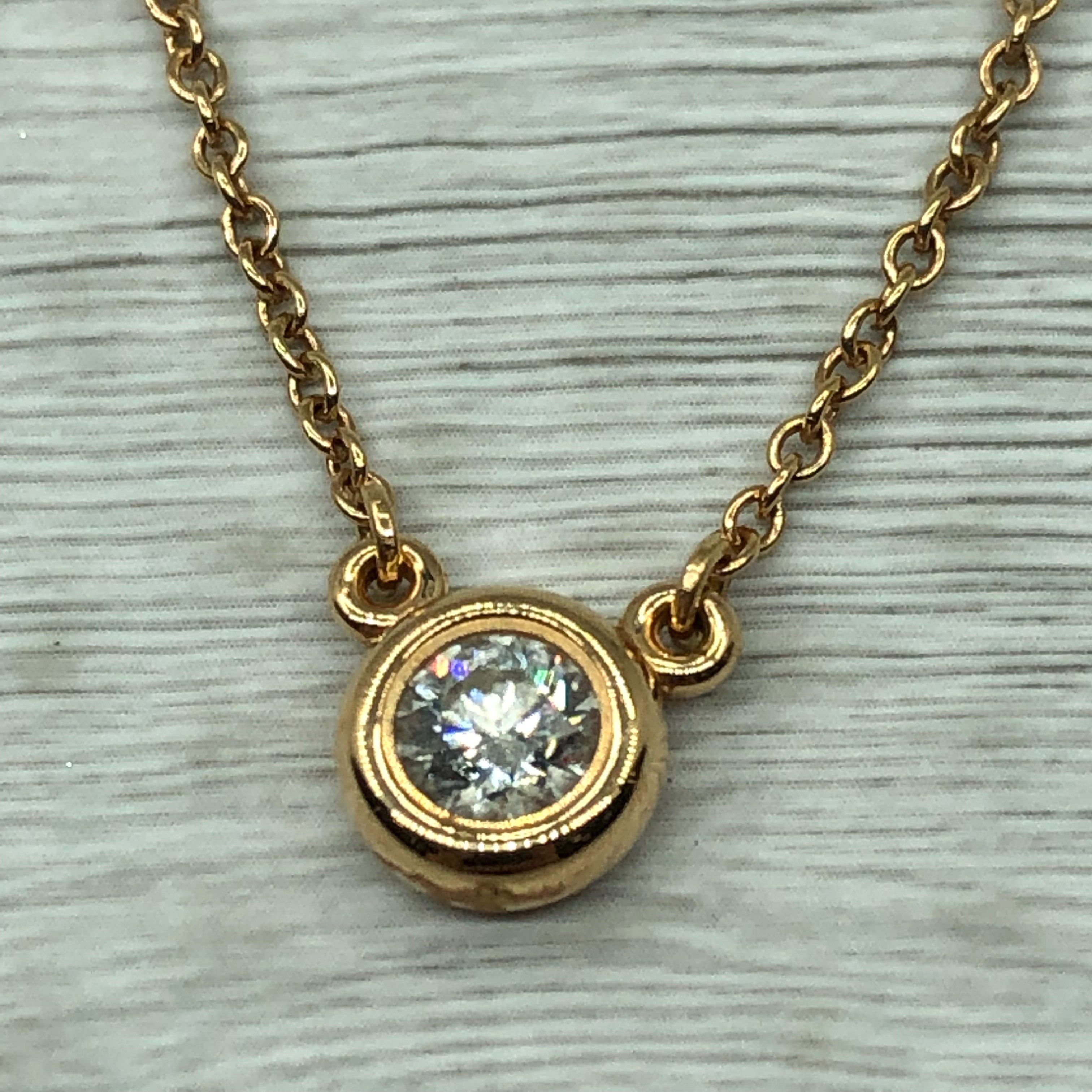 ティファニー ネックレス 750刻印 D0.17ct 2.48g