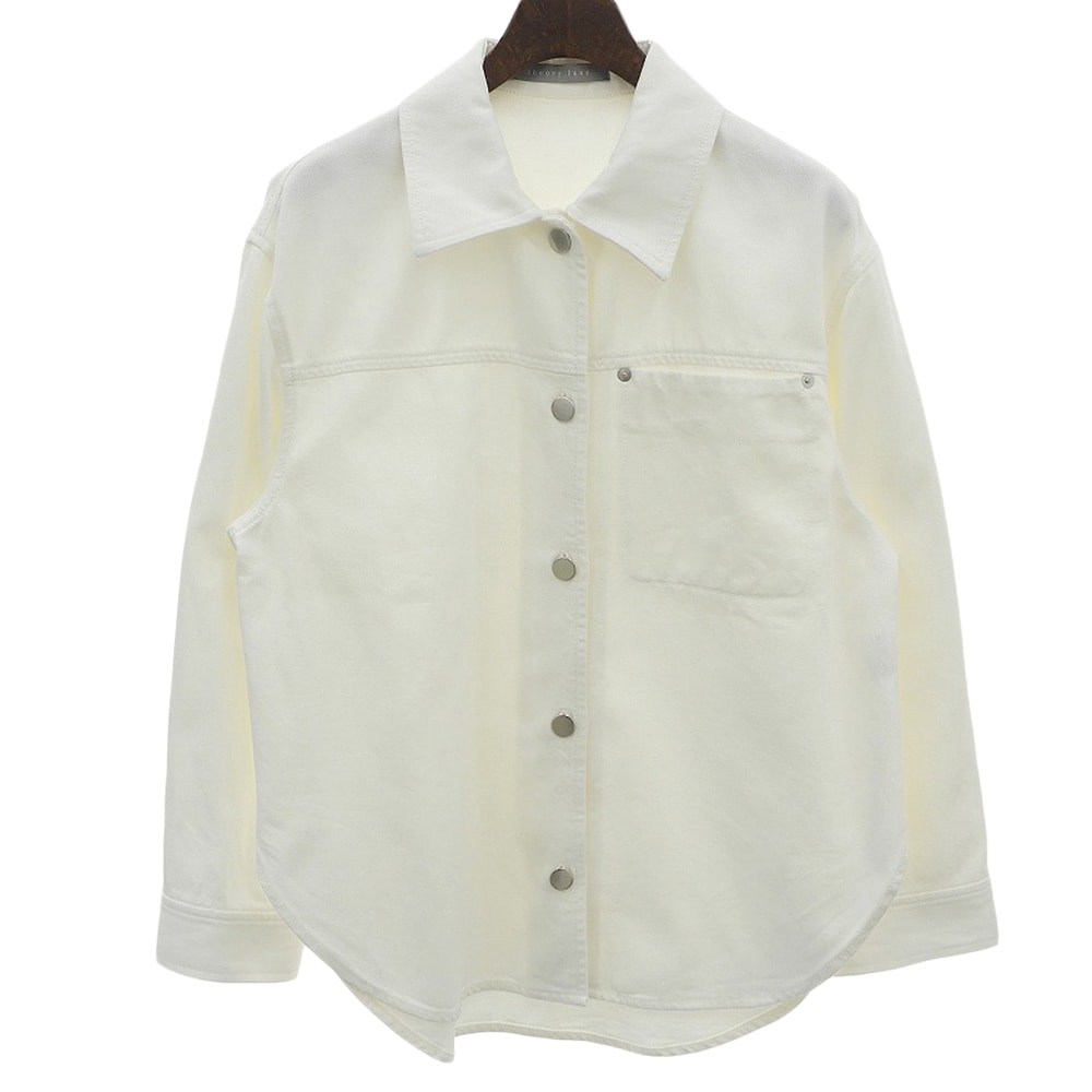 新品未使用 セオリー Washed Twill ホワイト ジャケット シャツ S 楽天 