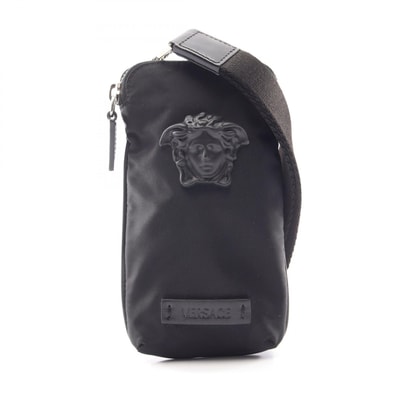 ヴェルサーチ VERSACE メデューサ ミニ ショルダーバッグ バッグ ナイロン レザー メンズ レディース ブラック系 1000729 DNY8ME 【中古】