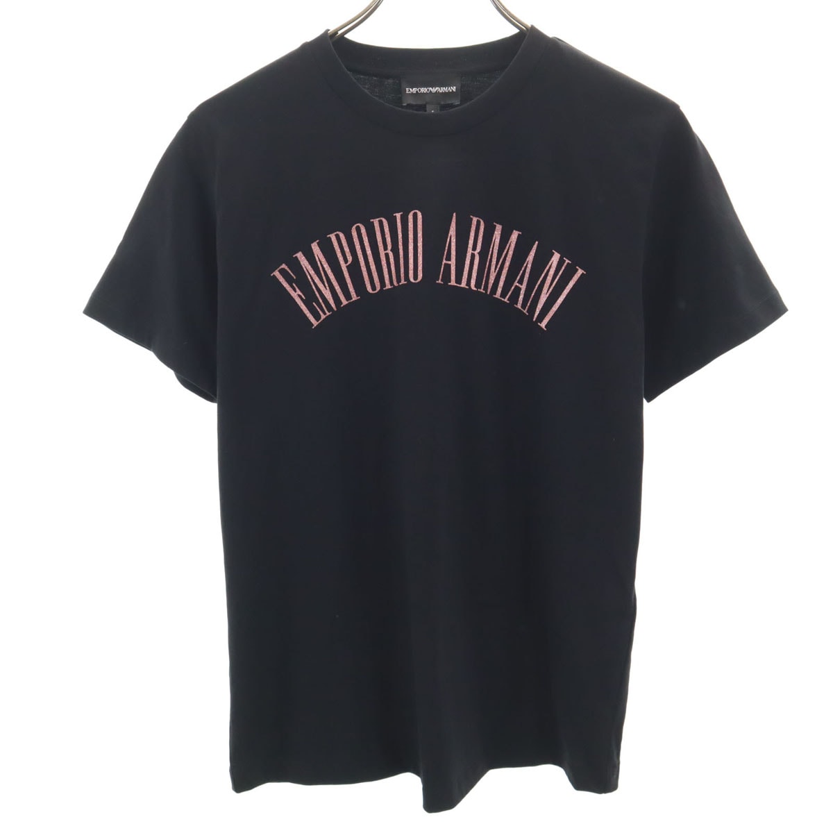 美品 Emporio Armani エンポリオアルマーニ ポルトガル製 半袖 Tシャツ S ブラック