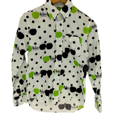 AD2009 09AW リンゴ ドット 総柄 L/S BD シャツ【1140512081490】