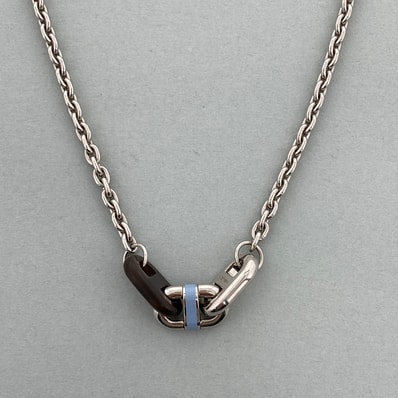 HERMES エルメス マイヨンネックレス ネックレス 100042FP メタル バッファローホーン シルバー メンズ【中古】