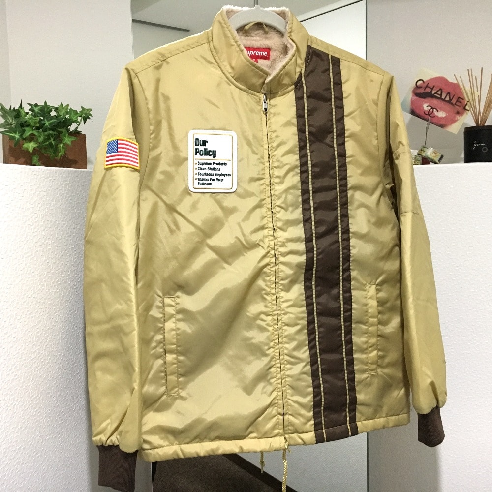 シュプリーム Supreme ピットクルージャケット アウター 17aw Pit Crew Jacket ナイロンジャケット ナイロン ベージュ ベージュ 未使用