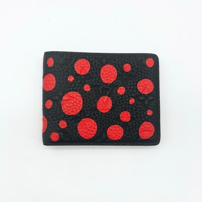Louis Vuitton x Yayoi Kusama Slender Wallet Taurillon Monogram Leather Infinity Dots "Noir"