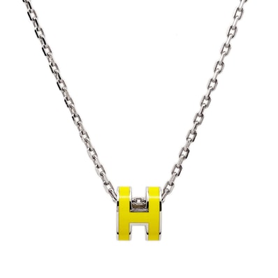 HERMES エルメス ミニ ポップH アッシュ ネックレス
ペンダント メタル エナメル シルバー レディース
【中古】