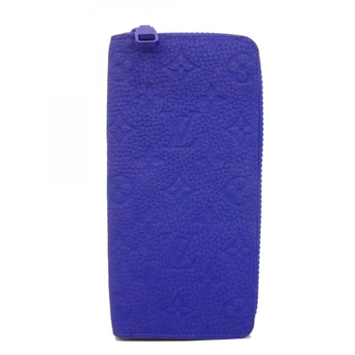 【6dd4418-k】ルイヴィトン 長財布 モノグラム・トリヨン ジッピーウォレットヴェルティカル M80791 ネオンブルー【中古】メンズ