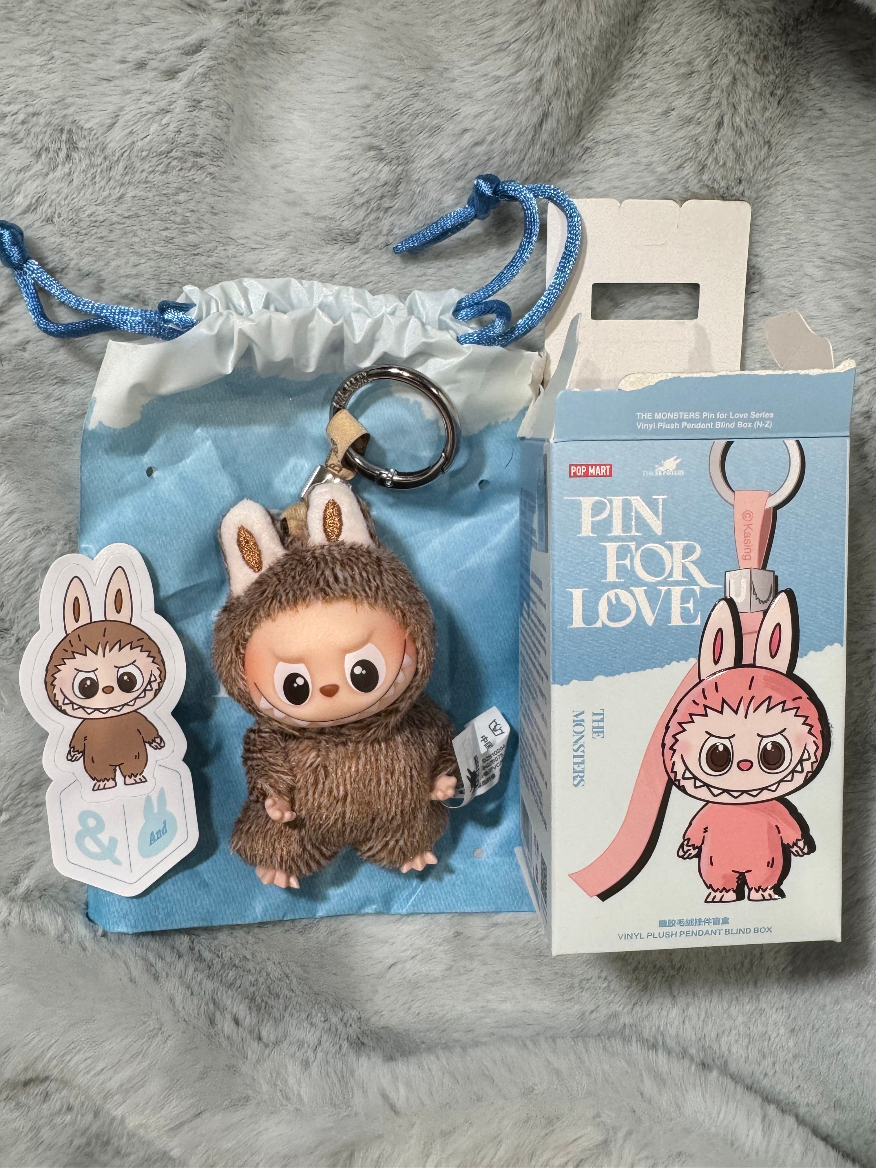 POP MART THE MONSTERS (LABUBU) Pin for Love Series-Vinyl Plush Pendant (N-Z) &