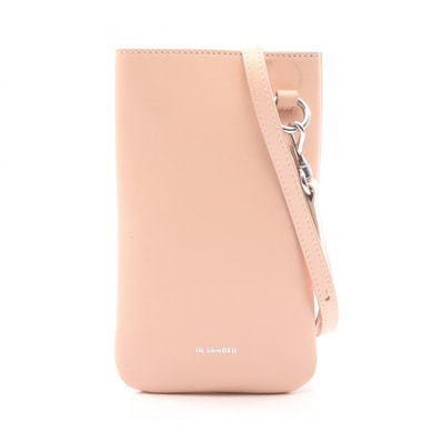 ジルサンダー JIL SANDER スマホショルダー ショルダーバッグ バッグ レザー レディース ピンク系 【中古】