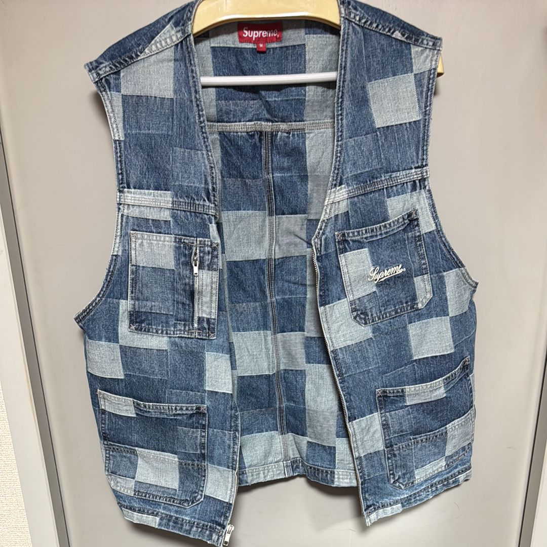 Supreme Patched Denim Vest "Blue"