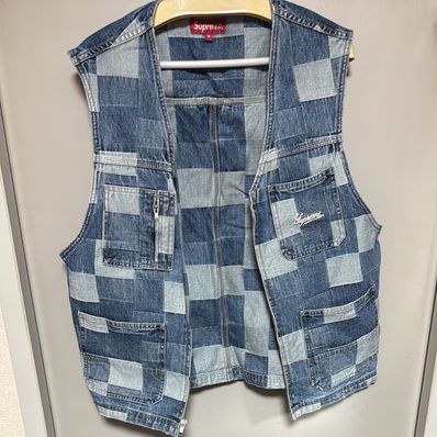 Supreme Patched Denim Vest "Blue"