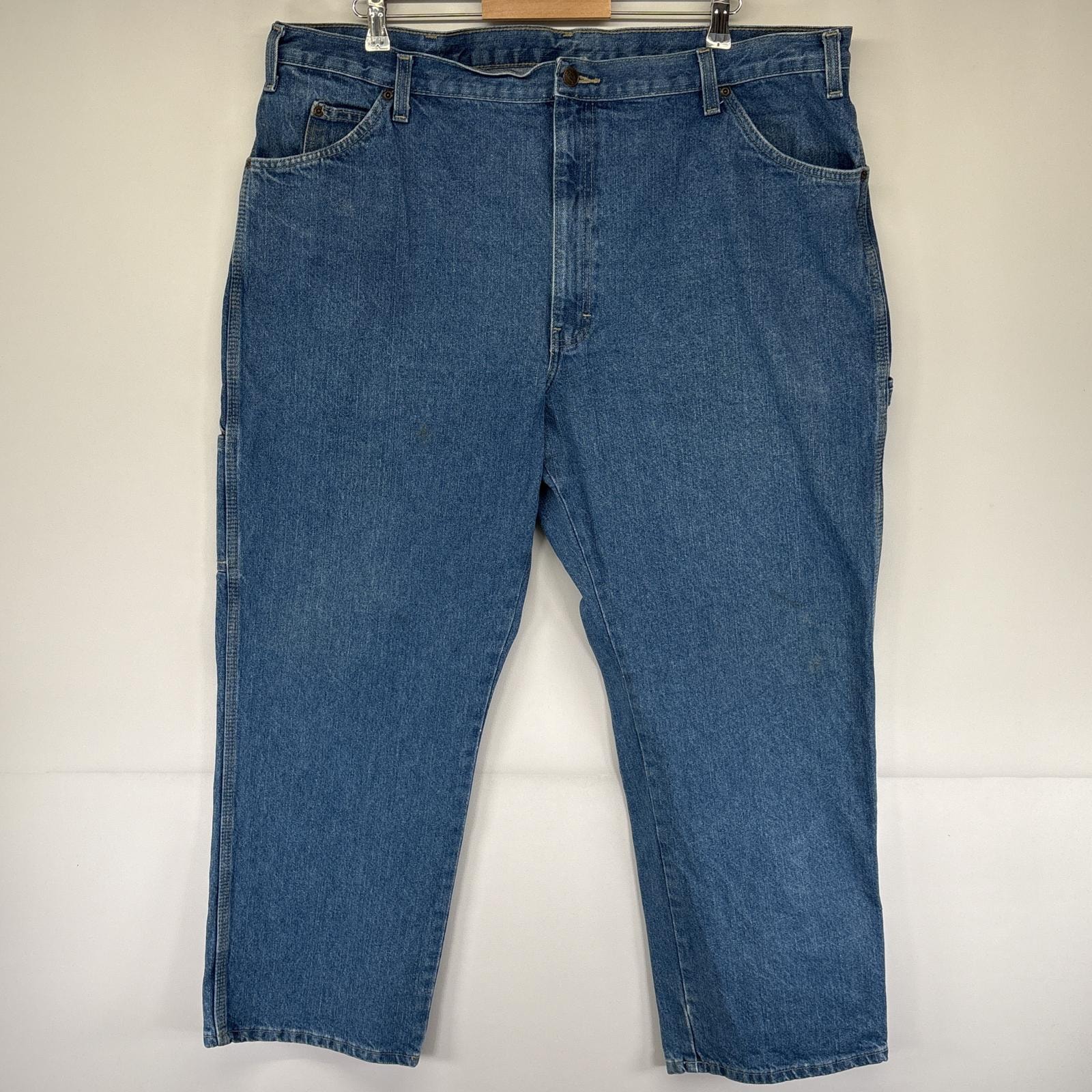 古着 ディッキーズ Dickies デニムパンツ ペインター ワンポイントロゴ ハンマーループ 作業着 ジーンズ w42 L30  ブルー メンズ