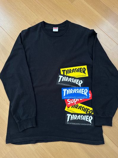 Supreme / Thrasher® Multi Logo L/S Tee "Black"
