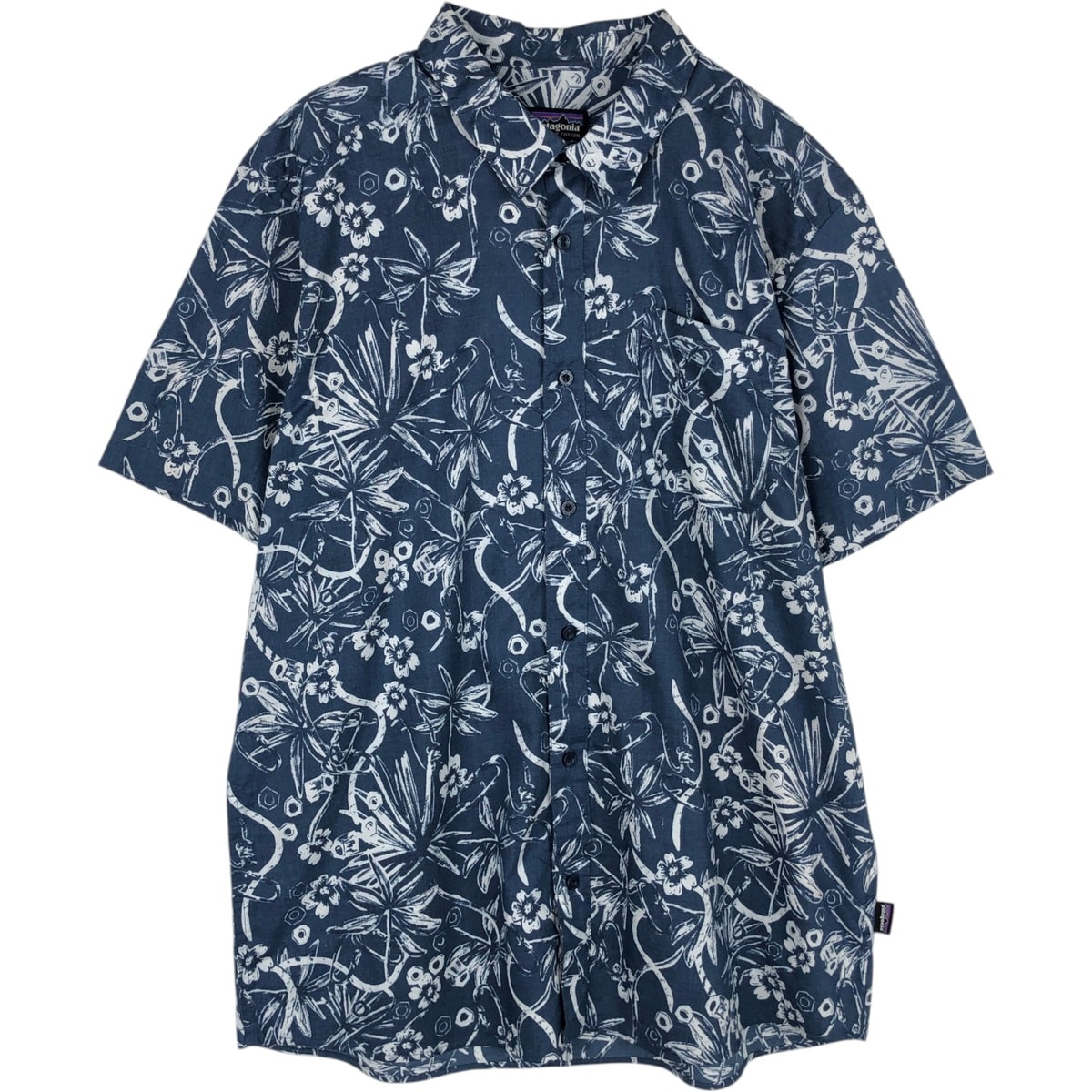 古着 パタゴニア Patagonia ORGANIC COTTON オーガニックコットン ゴートゥーシャツ 52691SP16 総柄 花柄 半袖 コットンシャツ メンズL相当/eaa632795
