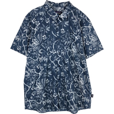 古着 パタゴニア Patagonia ORGANIC COTTON オーガニックコットン ゴートゥーシャツ 52691SP16 総柄 花柄 半袖 コットンシャツ メンズL相当/eaa632795