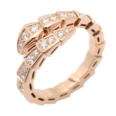 ブルガリ BVLGARI セルペンティヴァイパー ダイヤ リング リング・指輪 ジュエリー K18PG(ピンクゴールド) ダイヤモンド レディース クリア系 / ゴールド系 355977 【中古】
