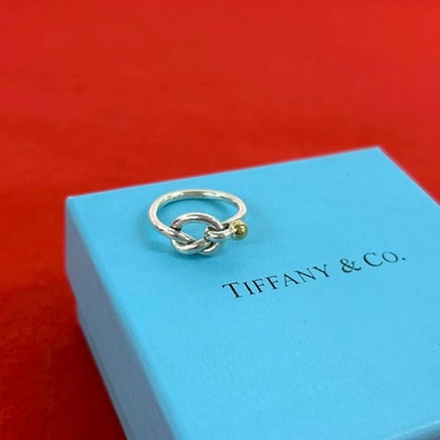 TIFFANY&Co. ティファニー ラブノット リング シルバー925 K18イエローゴールド リング・指輪 10号 シルバー
74901
