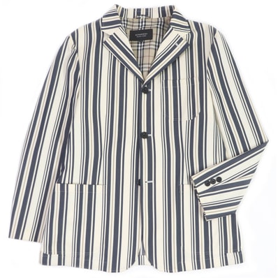 美品 バーバリーブラックレーベル テーラードジャケット アイボリー系 メンズ M