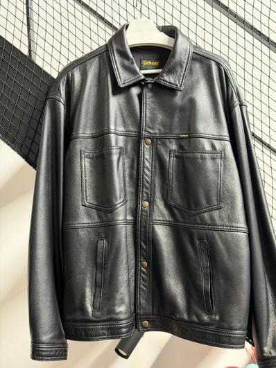 Supreme Schott Leather Work Jacket "Black"