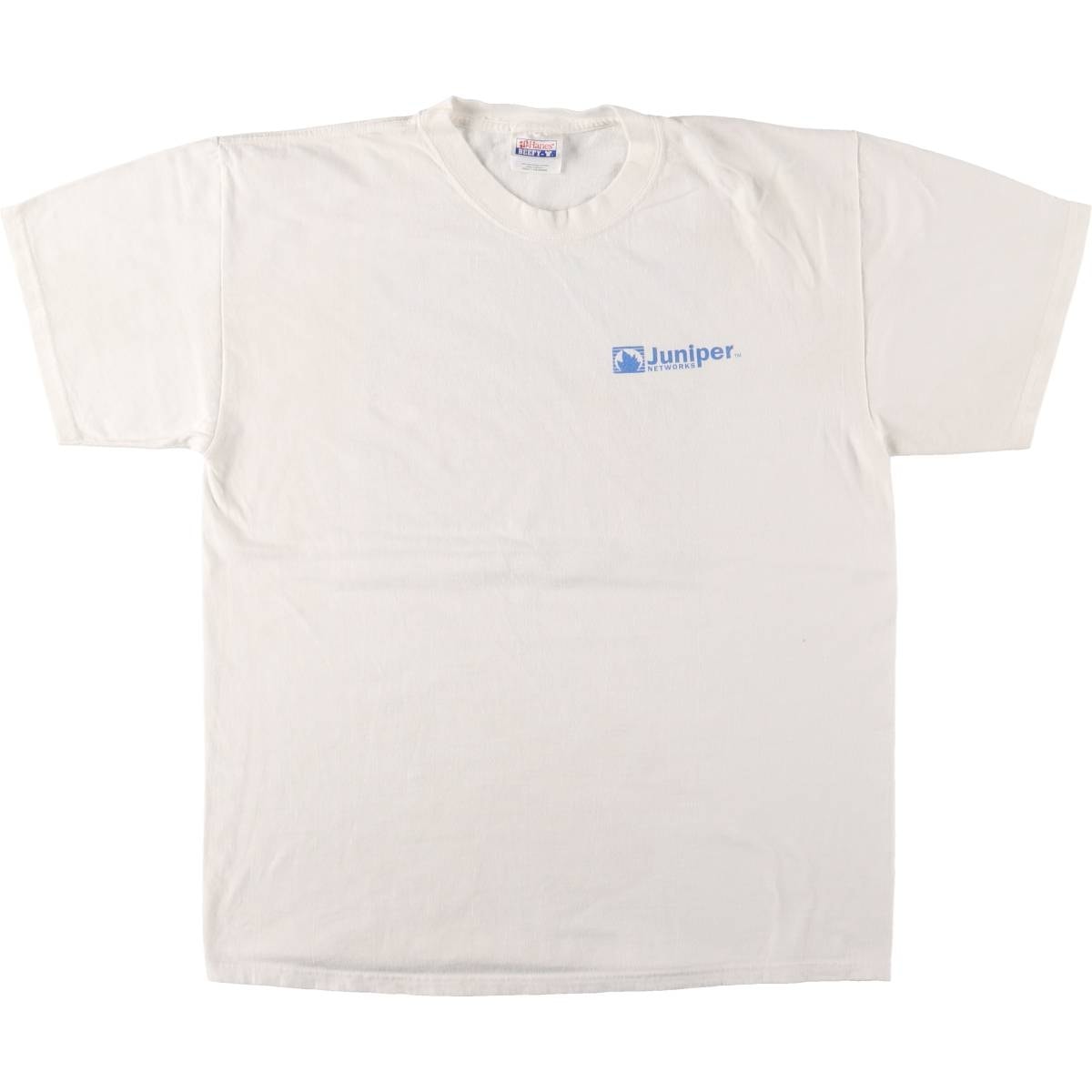 古着 90年代 ヘインズ Hanes JUNIPER NETWORKS ジュニパーネットワーク アドバタイジングTシャツ メンズL相当 ヴィンテージ/eaa529429