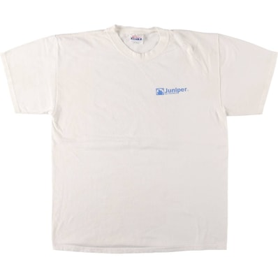 古着 90年代 ヘインズ Hanes JUNIPER NETWORKS ジュニパーネットワーク アドバタイジングTシャツ メンズL相当 ヴィンテージ/eaa529429
