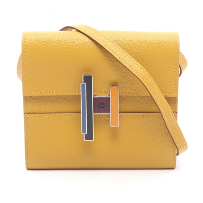 エルメス HERMES シネティック ミニ トゥーゴー ジョーヌアンブル ショルダーバッグ バッグ シェーブル シェーブル D刻印(2019年製造) レディース イエロー系 【中古】